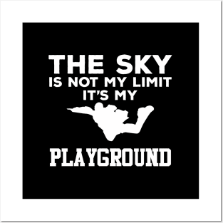 Sky Playground - Skydiver Skydiving Parachuting Posters and Art